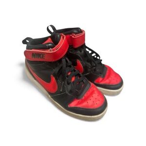 Nike Kids Black and Red High-Top Sneakers
